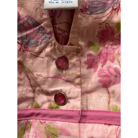 Vintage Y2K  Leisure Life Floral House Dress House Cottage Snap Button Size M - Picture 8 of 8
